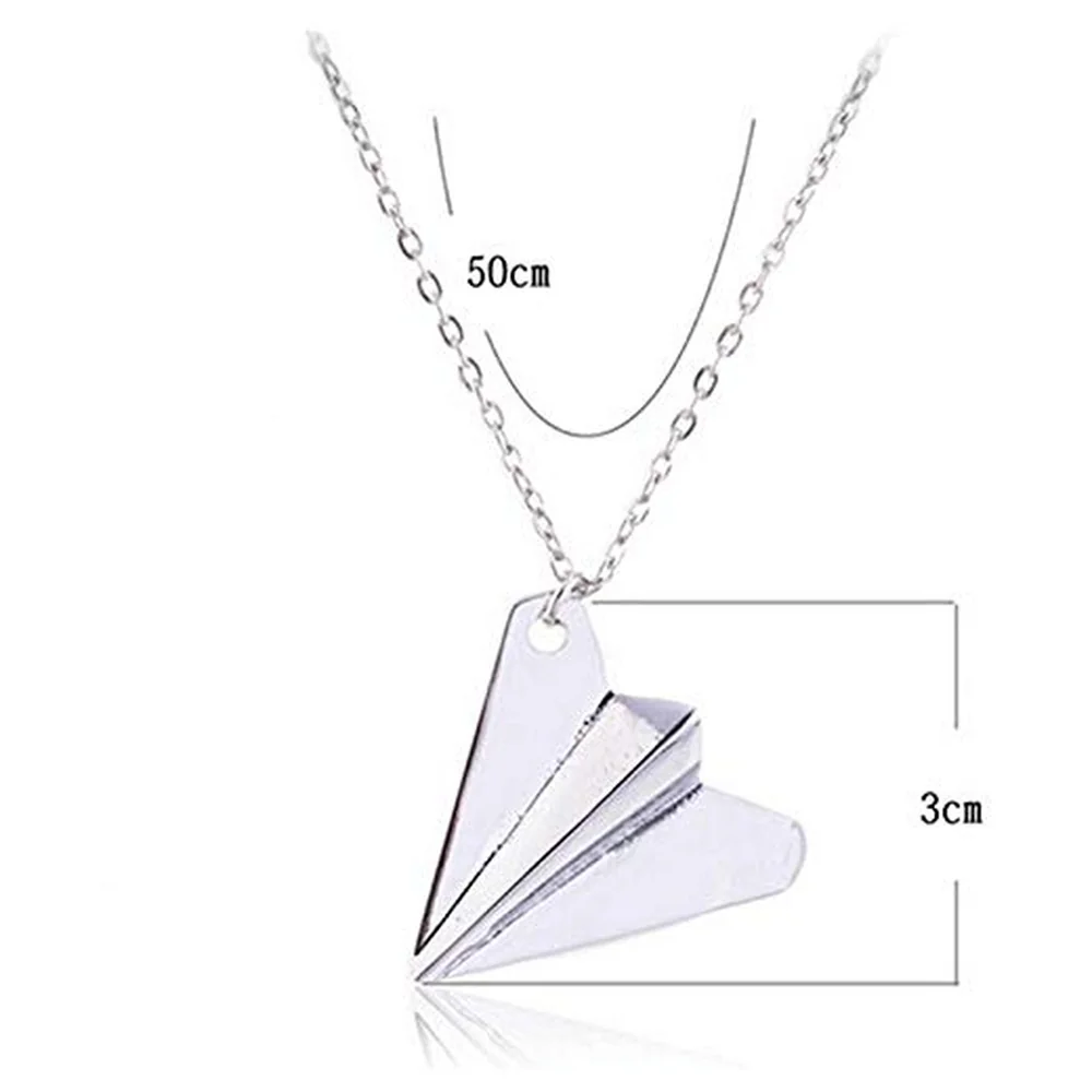 Airplane Necklace Stainless Steel 3 cm Pendant with Chain Harry