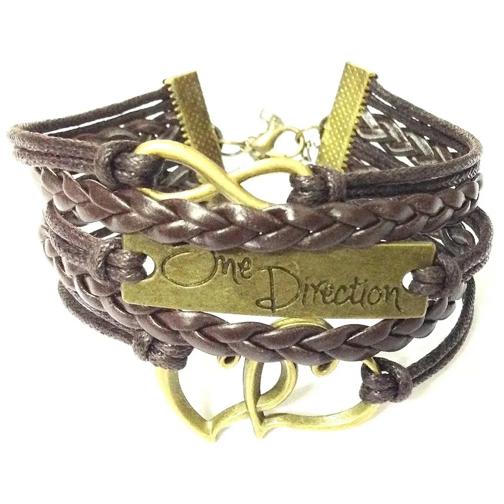 One Direction Women's Leather Charm Bracelet (Brown)