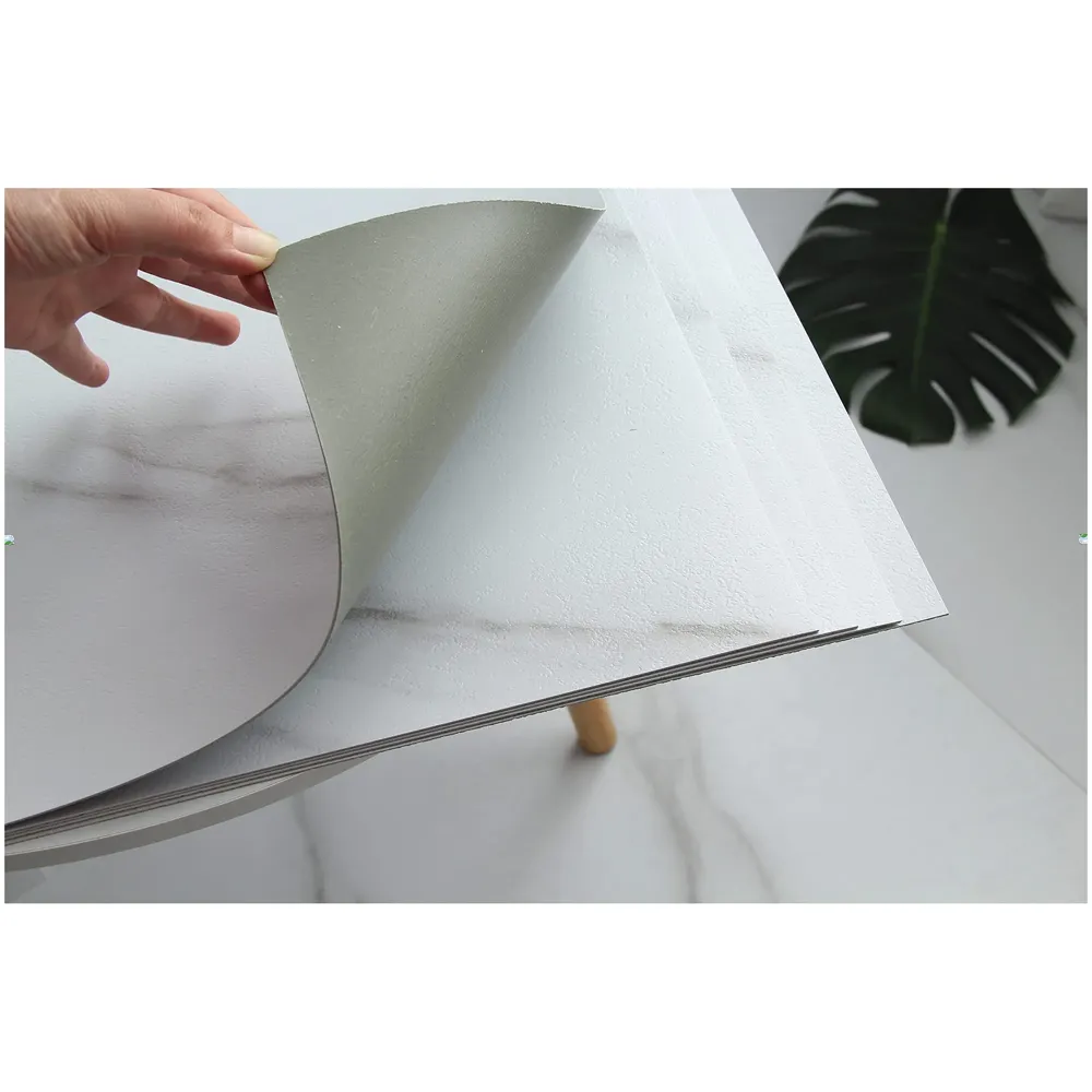 PVC Marble Flooring 18 x 18 Inch Tiles Self Adhesive Peel & Stick, 1 Tile is 2.25 Sqft