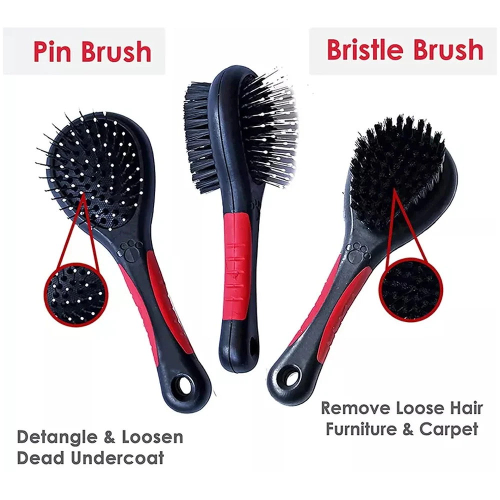 Pet Grooming Kit Grooming Kit With Carry Bag for Dog and Cat with, Double-Sided Dog Comb, Deshedding Glove, Slick Hair Brush, Double Sided Pin Brush, Nail Cutter, Lice Comb, and Filer.
