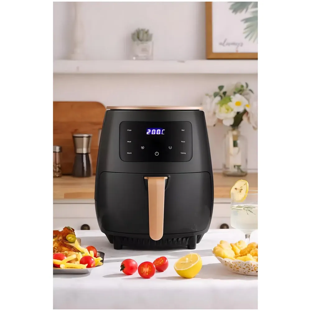 Air Fryer 2400 W 6 Liters Touch Screen Crisps, Roasts, Reheats, & Dehydrates French Fries Chicken Meat Fish Frozen Items Healthier, Faster, Delicious Results Less Oil