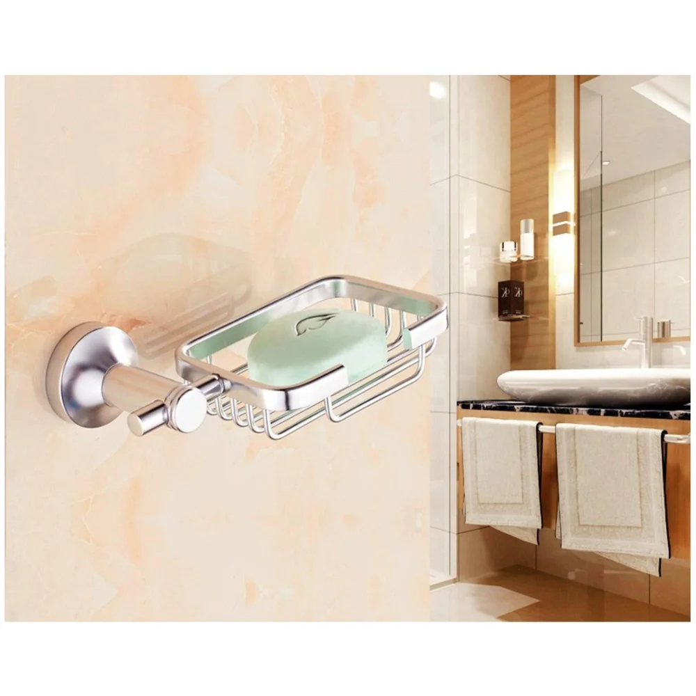 Aluminium Soap Dish Wall Hung Concealed Screws Rust Free Square