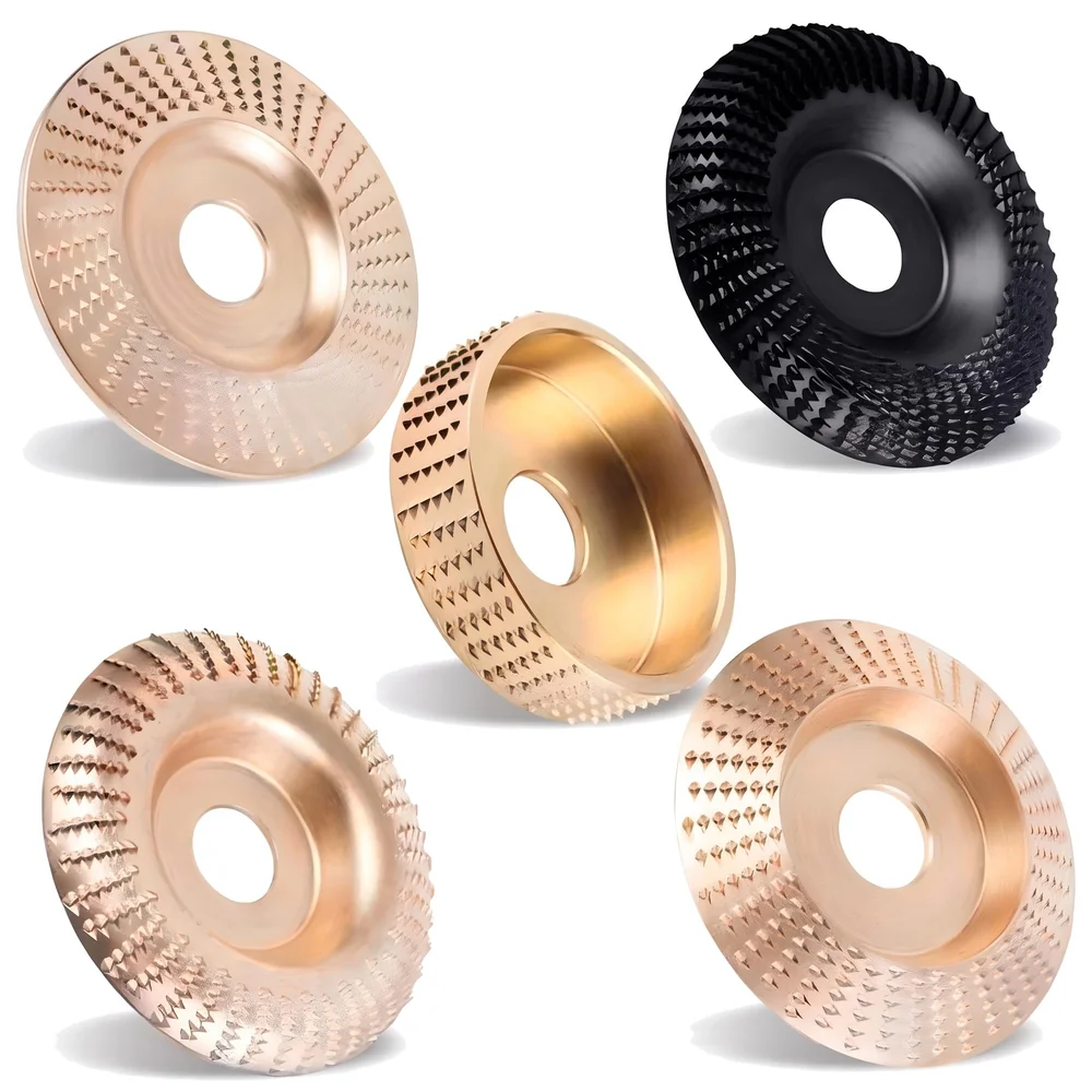 5 Pcs Angle Grinder For wood work Wood Carving Disk Attachments With 5/8 Arbor, 4 inch
