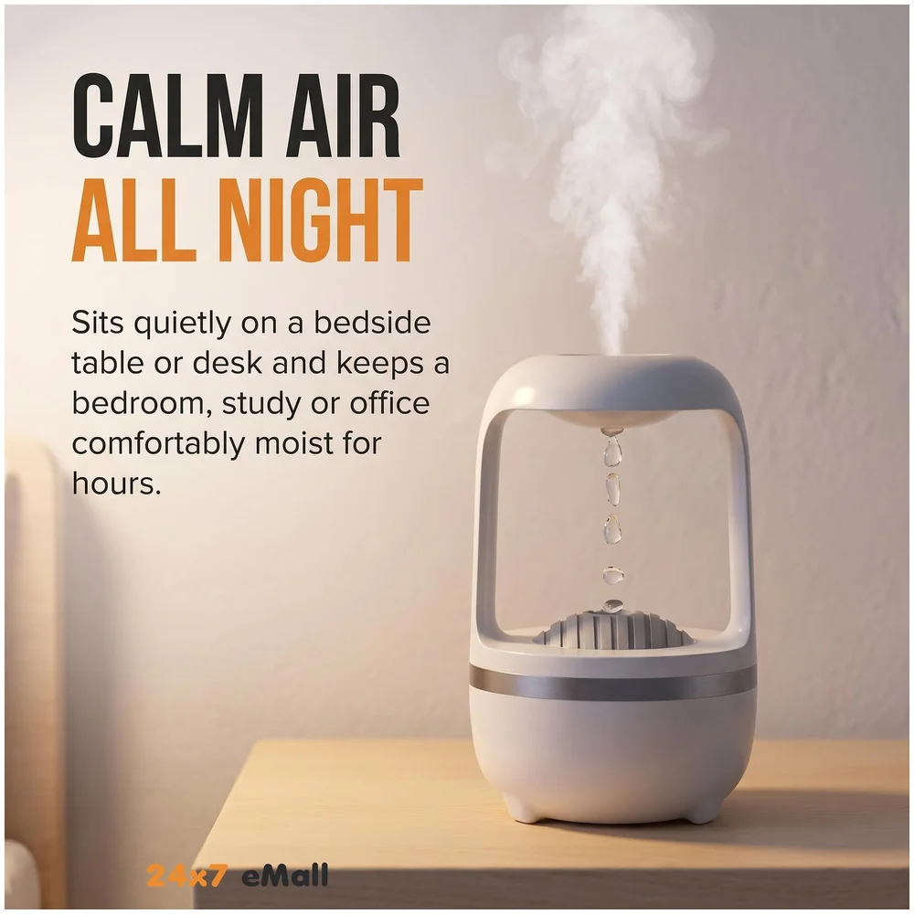 Anti Gravity Humidifier Ultrasonic Cold Mist Water Drop 500 ml