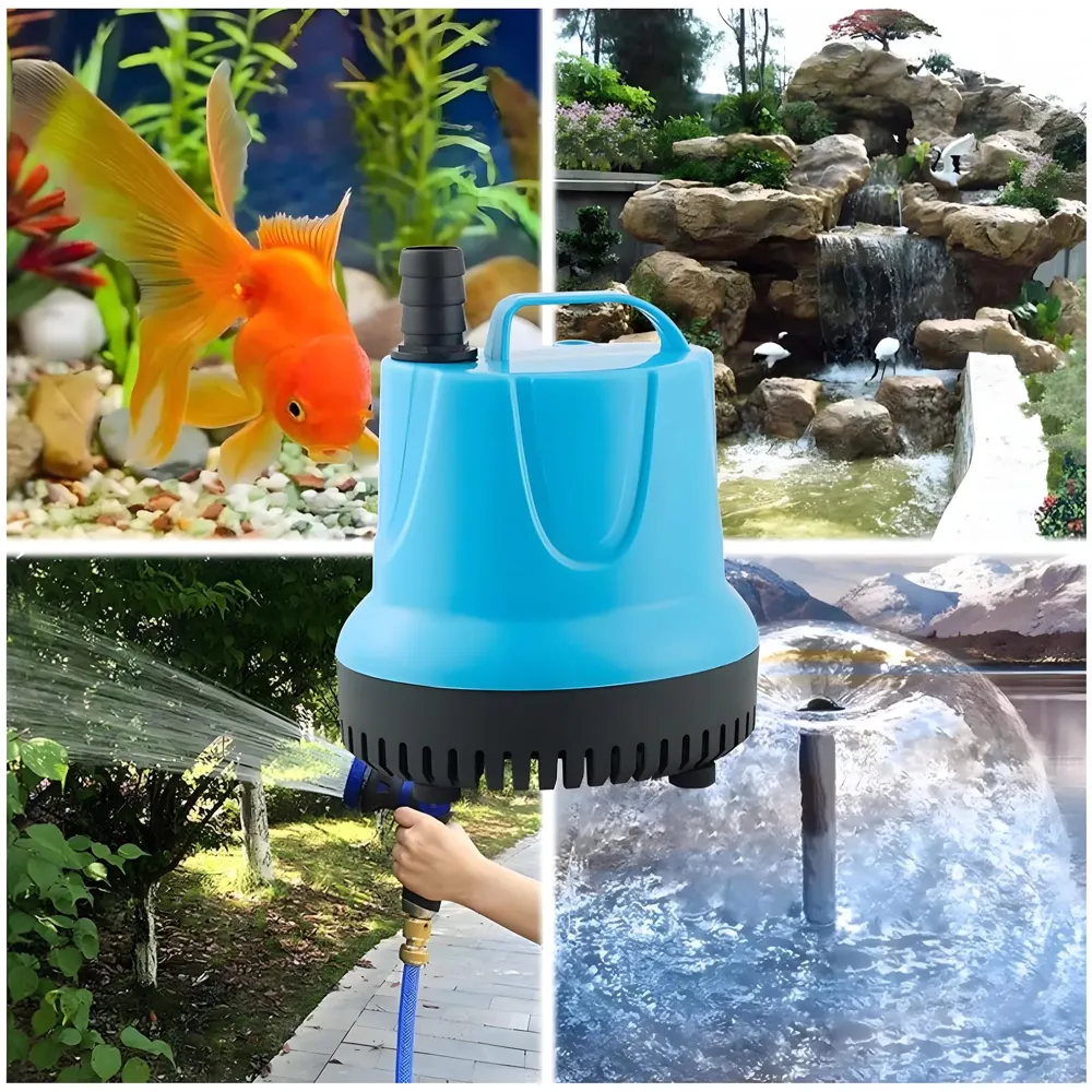 4500L/H 100W Submersible Water Fountain Pump For Aquariums Powerful Large Water Pump for Fountain, Suction Cup Bottom Water Circulation Pumps, Air Pump for Pond