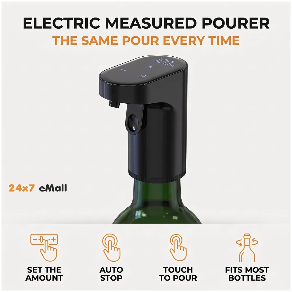 Electric Liquor Dispenser Wine Aerator 1 to 999 ml Auto Stop Bar