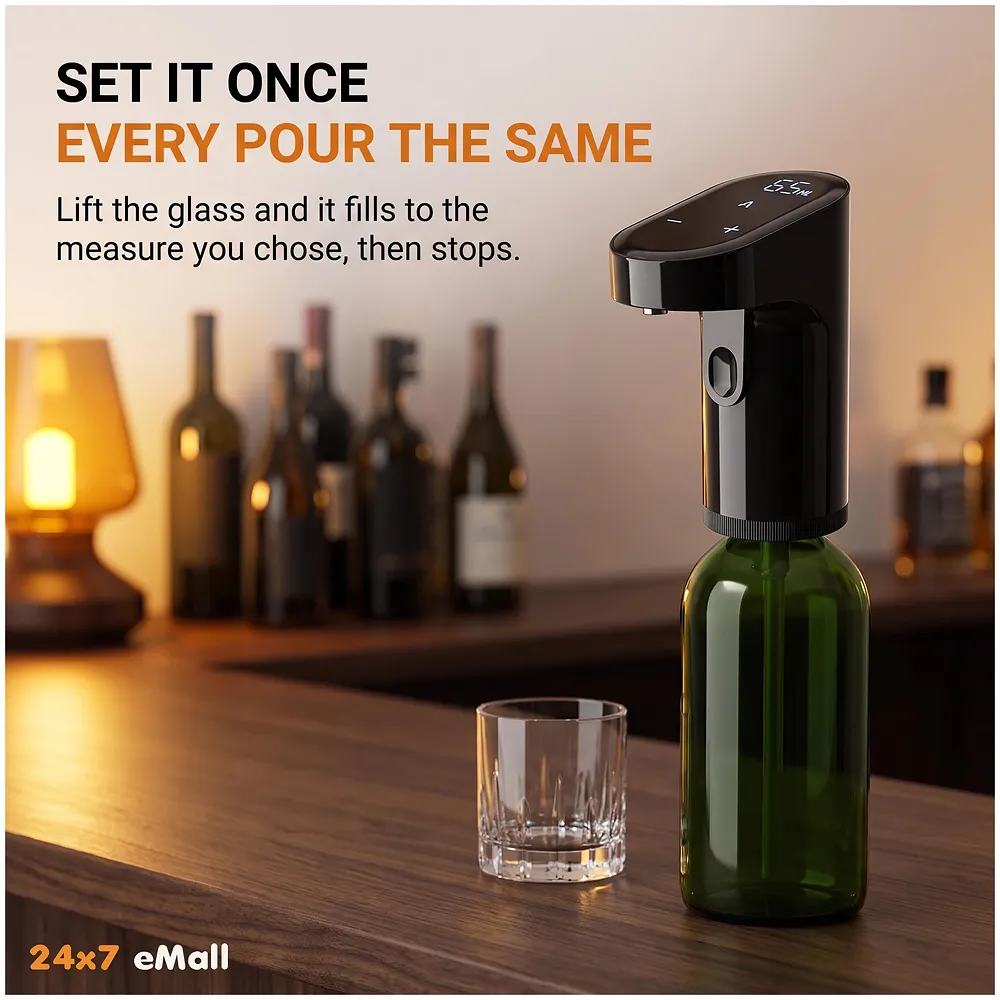 Electric Liquor Dispenser Wine Aerator 1 to 999 ml Auto Stop Bar