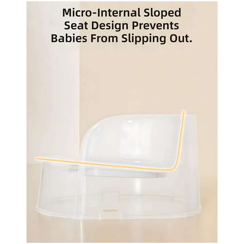 Baby Feeding Chair Booster Seat White Safety Belt 35 x 33.5 cm