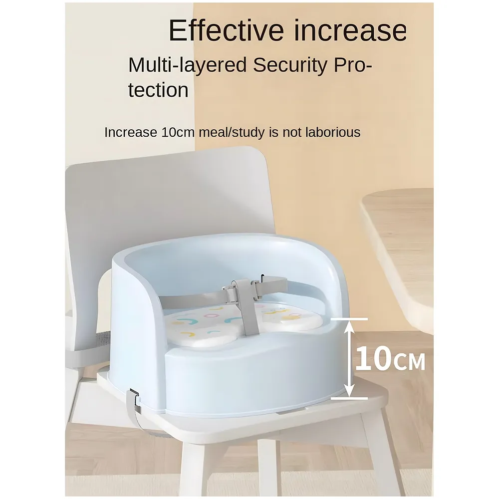 Baby Feeding Chair Booster Seat White Safety Belt 35 x 33.5 cm