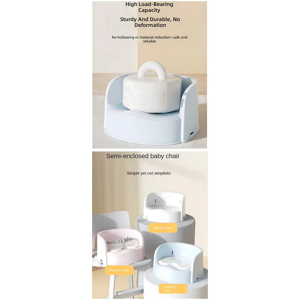 Baby Feeding Chair Booster Seat White Safety Belt 35 x 33.5 cm