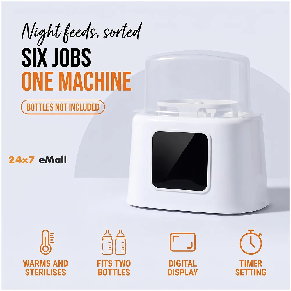 6 in 1 Baby Bottle Warmer and Sterilizer LCD Large Capacity Set