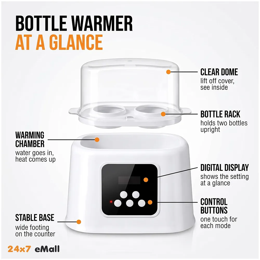 6 in 1 Baby Bottle Warmer and Sterilizer LCD Large Capacity Set