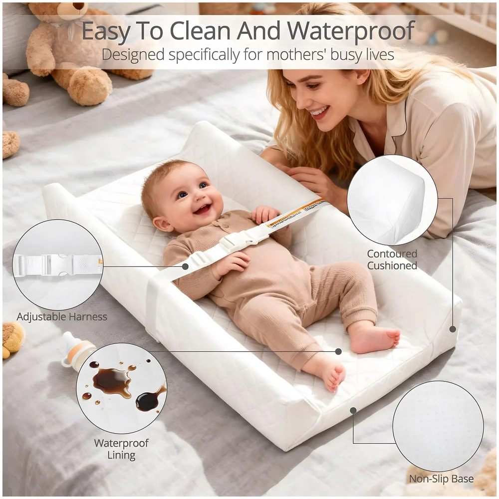 Diaper Changing Mat for Baby Contoured Pad Waterproof 81 x 41 cm