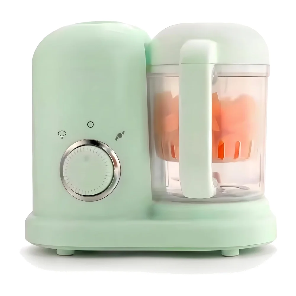 4-in-1 Baby Food Maker Baby Food Processor Food Cooker, Blender, Steamer And Defroster Baby Meal Essentials Make Healthy Fresh Baby Food At Home - Green colour