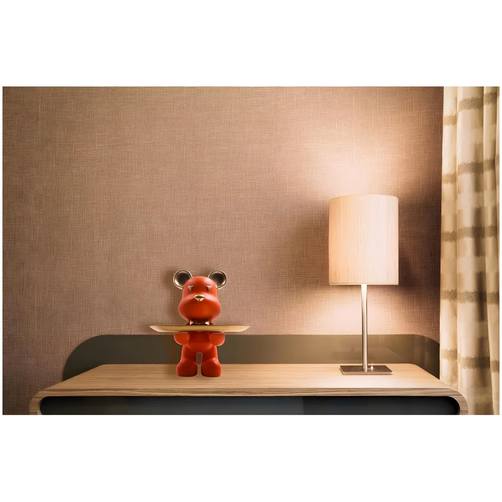 Bear Brick Resin Key Holder Steel Plate 9 inch Orange Standing