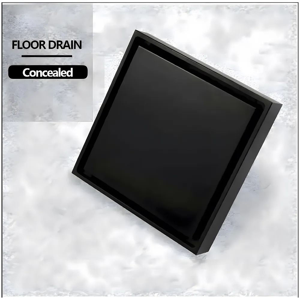 Black Bathroom Drain Jali Anti Cockroach Trap Tile Insert 6 Inch