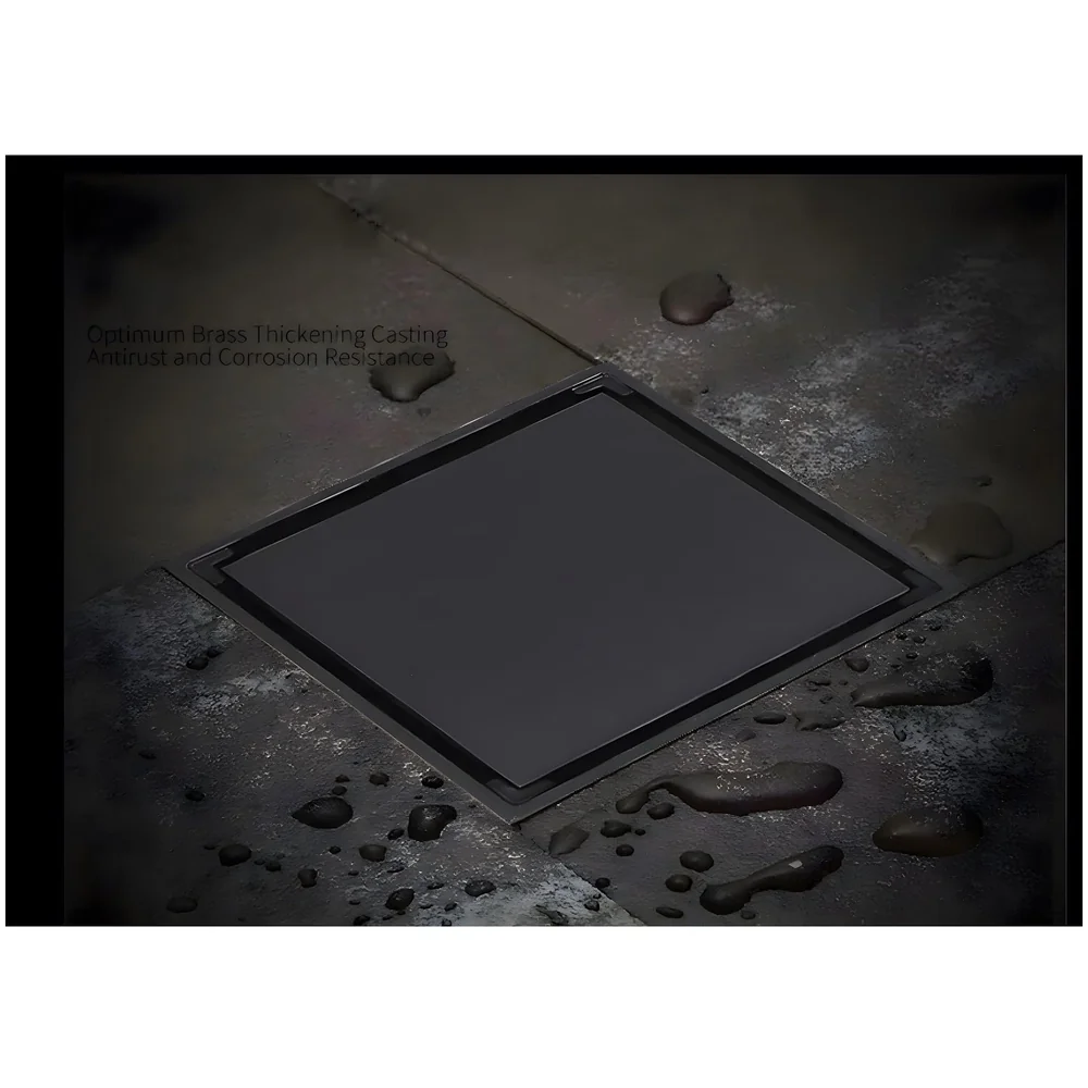 Black Bathroom Drain Jali Anti Cockroach Trap Tile Insert 6 Inch