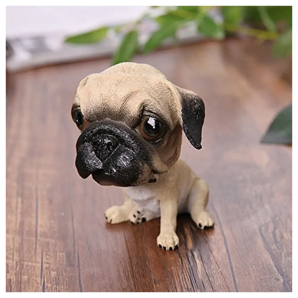 Dog Bobblehead Resin for Cars ~ Desks ~ Study ~ Office ~ Dashboard Decors (Pug)