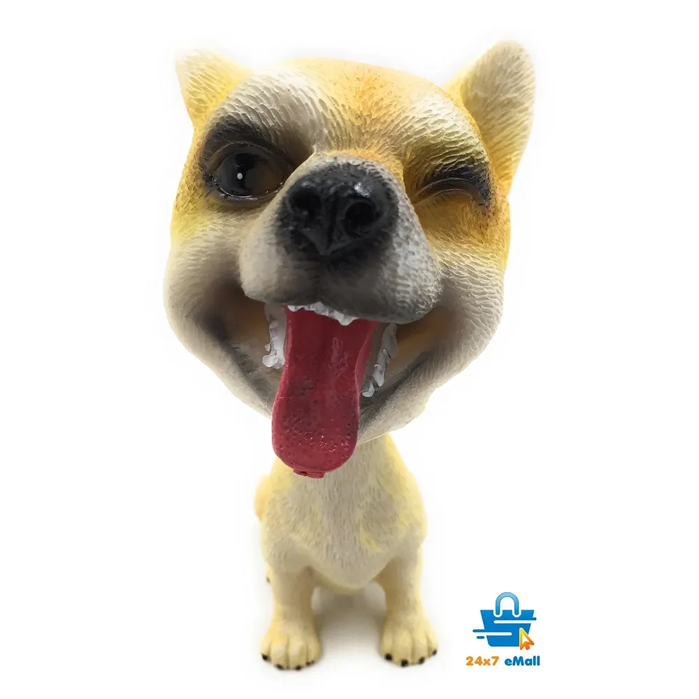 Dog Bobblehead Resin for Cars ~ Desks ~ Study ~ Office ~ Dashboard Decors Size - 4 INCHES (Akita Dog)