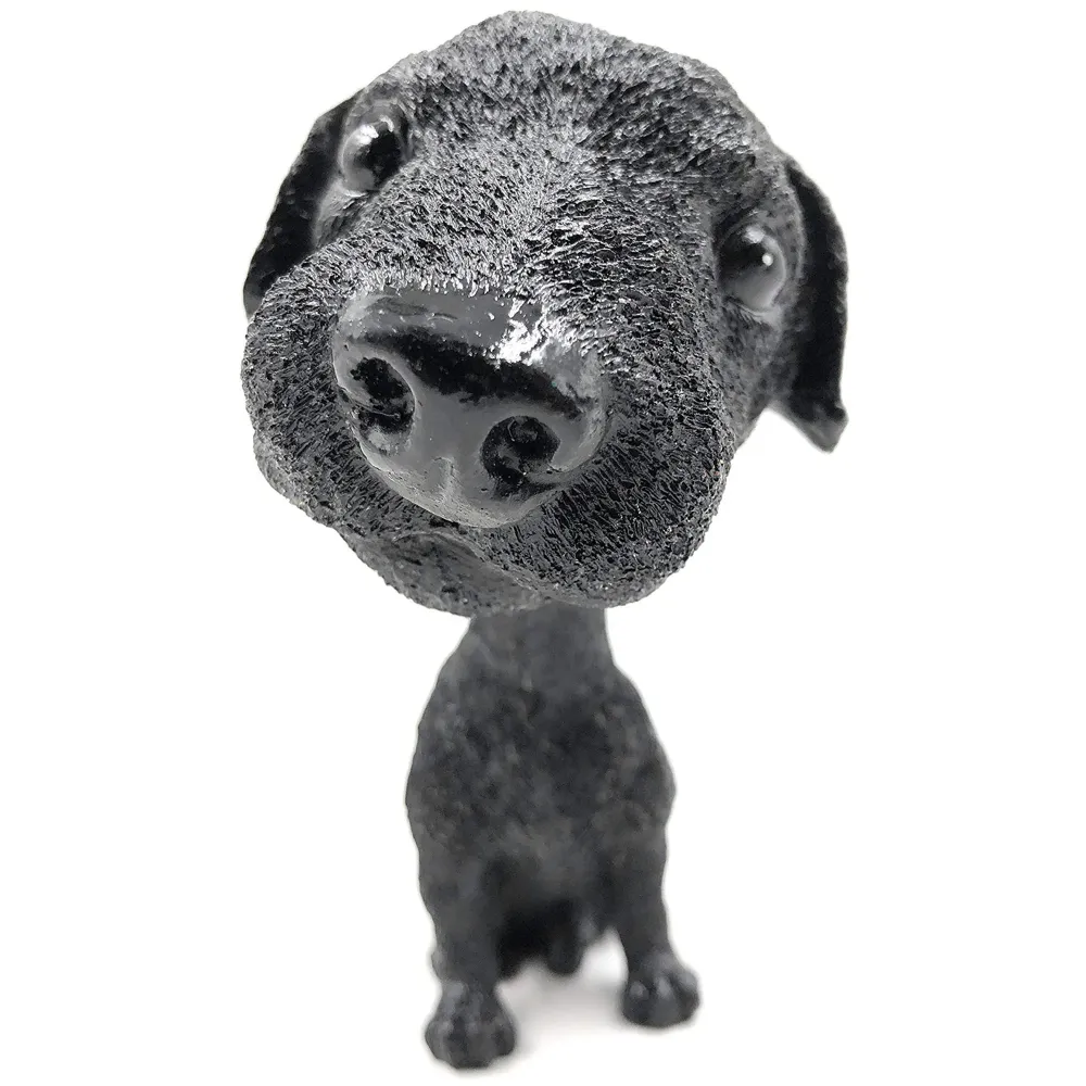 Dog Black Labrador Bobblehead Resin for Cars ~ Desks ~ Study ~ Office ~ Dashboard Decors (Black Labrador)