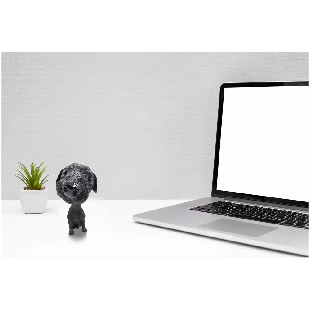 Dog Black Labrador Bobblehead Resin for Cars ~ Desks ~ Study ~ Office ~ Dashboard Decors (Black Labrador)