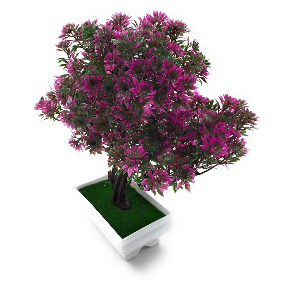 Artificial Bonsai Dwarf Tree with PVC Pot (Pink)