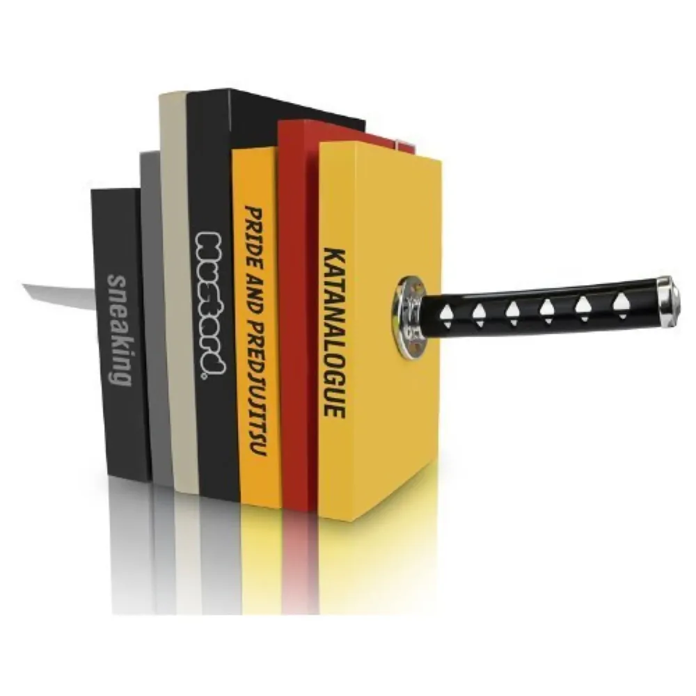 Japanese Style Samurai Sword Ninja Katana Sword Design Magnetic Decorative Bookends