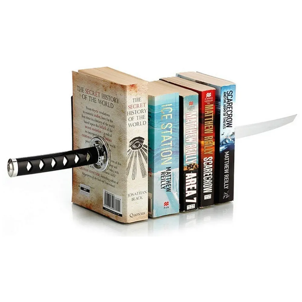 Japanese Style Samurai Sword Ninja Katana Sword Design Magnetic Decorative Bookends