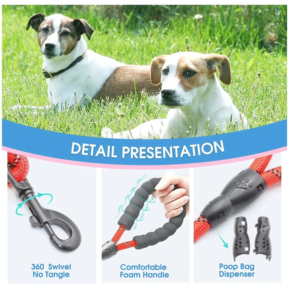 Dog K9 Police Harness Dog Vest with Hook and Loop Straps and Handle and Adjustable (Leash 5FT, Red)