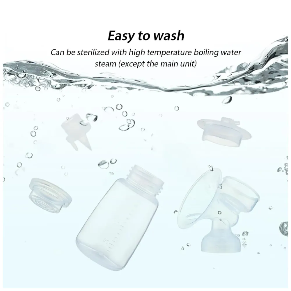 Automatic Double Portable Breast Pump with Dual Mode, 3 Modes - Massage, Suction, Bionic, Soft Silicone Cushion, BPA Free LCD Display