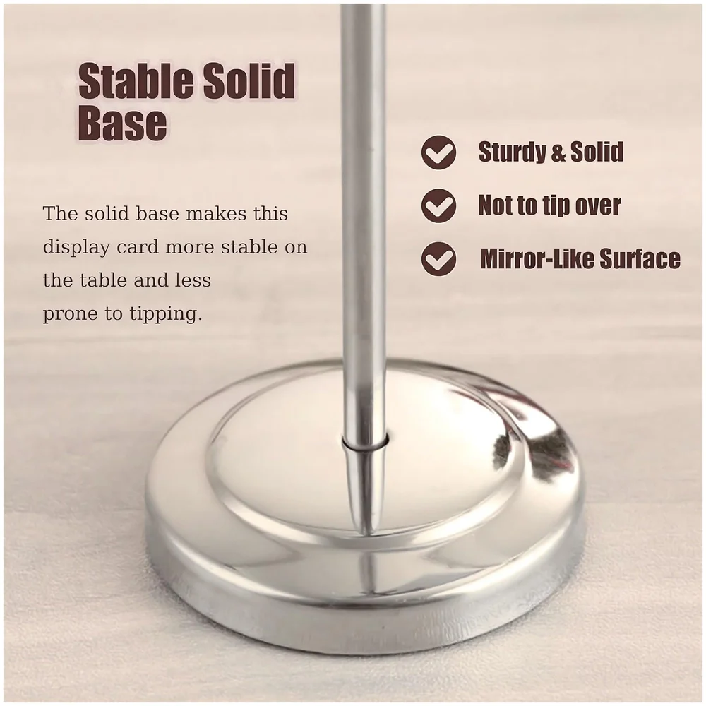 Stainless Steel Buffet Food Name Card Holder – Elegant and Durable Name Card Stand for Weddings, Catering Events, and Restaurants Buffets – 11cm