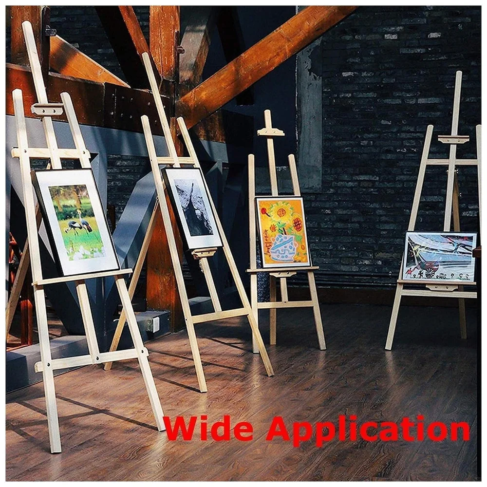 Wooden Artist Easel 5 Ft 150 cm Adjustable 3 Legs Floor Display