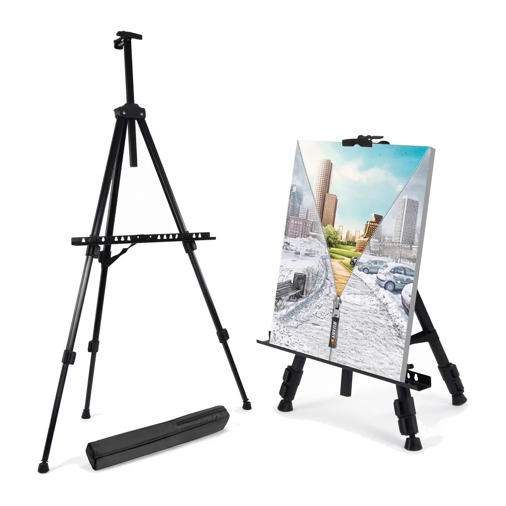 Easel for Art Adjustable Lightweight Telescopic Artist Display Stand with Carry Bag. Showroom Display Stand (1 PC)