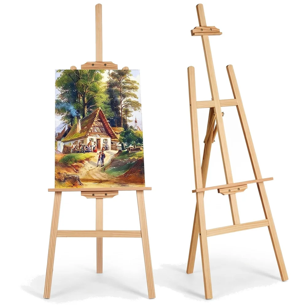 Wooden Easel Canvas Holder 6 Ft 182 cm White Board Artist Stand