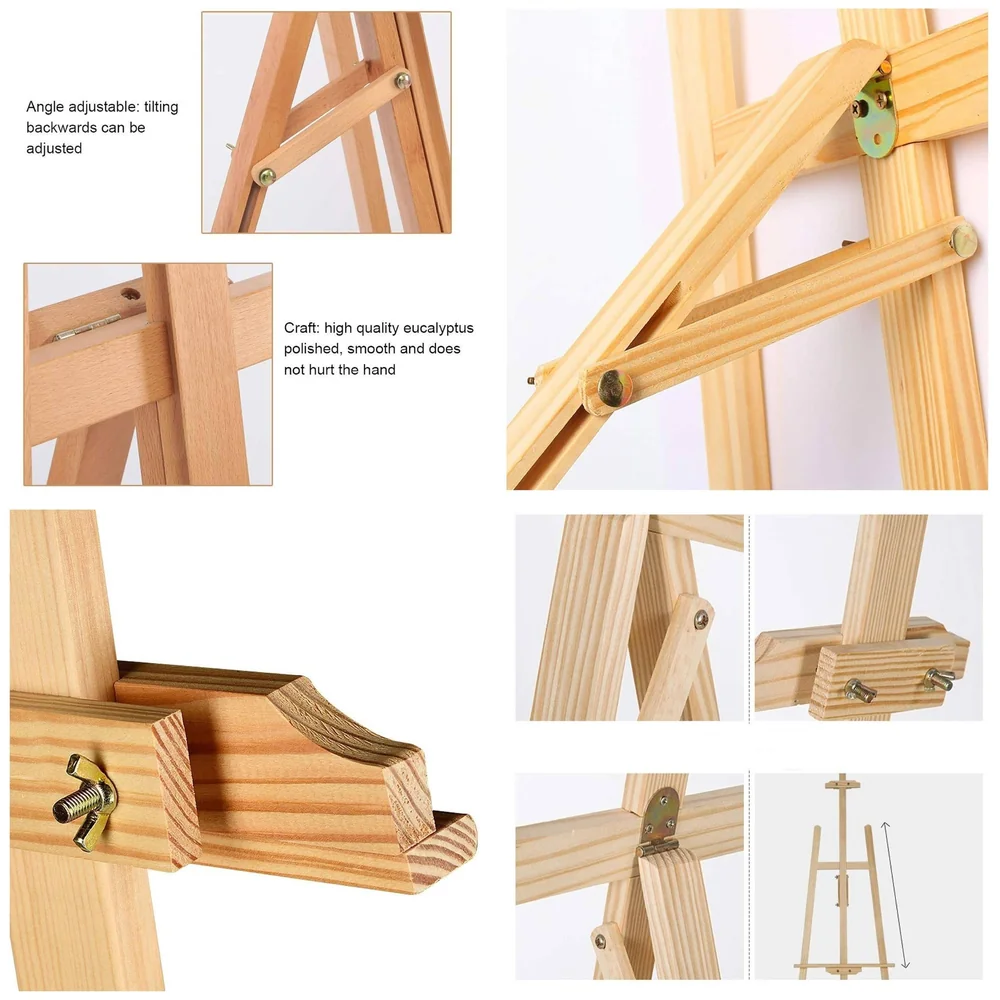 Wooden Easel Canvas Holder 6 Ft 182 cm White Board Artist Stand
