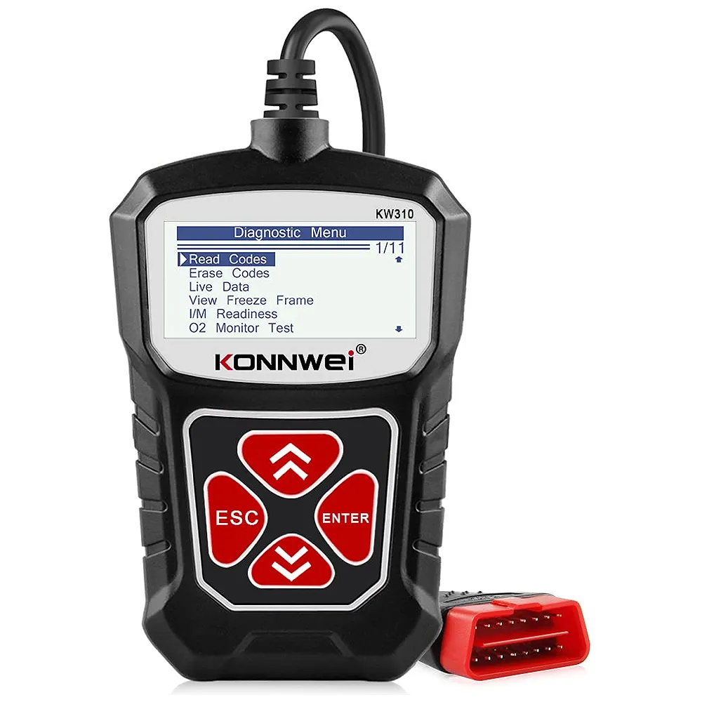 KONNWEI KW310 OBD2 Scanner Full OBDII Functions 10 Modes Car Engine Diagnostic Scanner Tool for All 1996 and Newer Cars (Black)