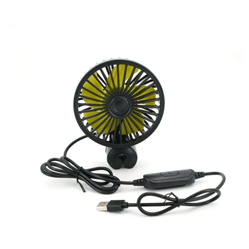 USB Fan for Car Back Seat, Plug and Play USB Fan for Baby, Back Seat Passengers, Headrest Mounted 5V USB Mini Fan with 3 Speeds, Rotatable USB Fan with USB Cable
