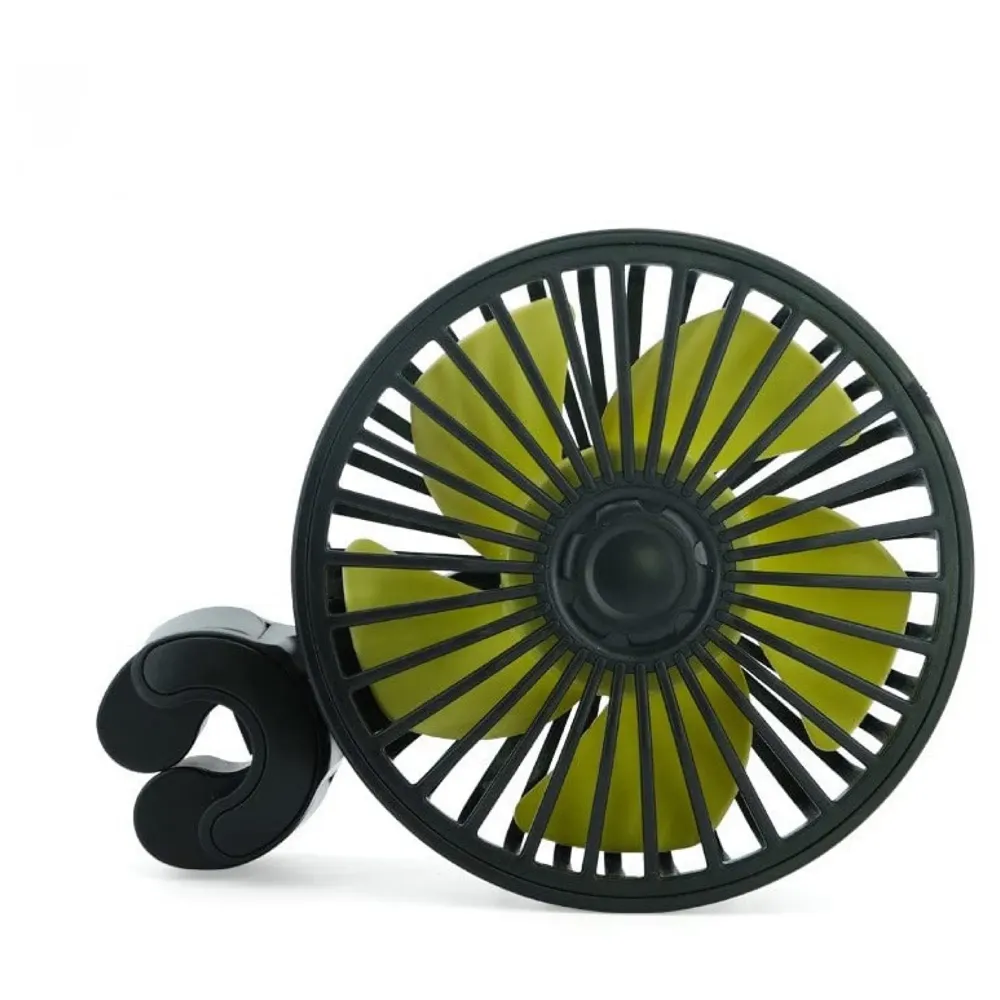 USB Fan for Car Back Seat, Plug and Play USB Fan for Baby, Back Seat Passengers, Headrest Mounted 5V USB Mini Fan with 3 Speeds, Rotatable USB Fan with USB Cable
