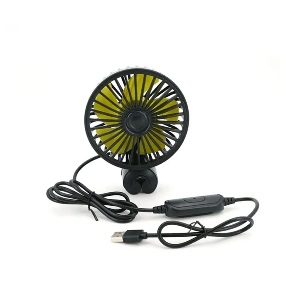 USB Fan for Car Back Seat, Plug and Play USB Fan for Baby, Back Seat Passengers, Headrest Mounted 5V USB Mini Fan with 3 Speeds, Rotatable USB Fan with USB Cable