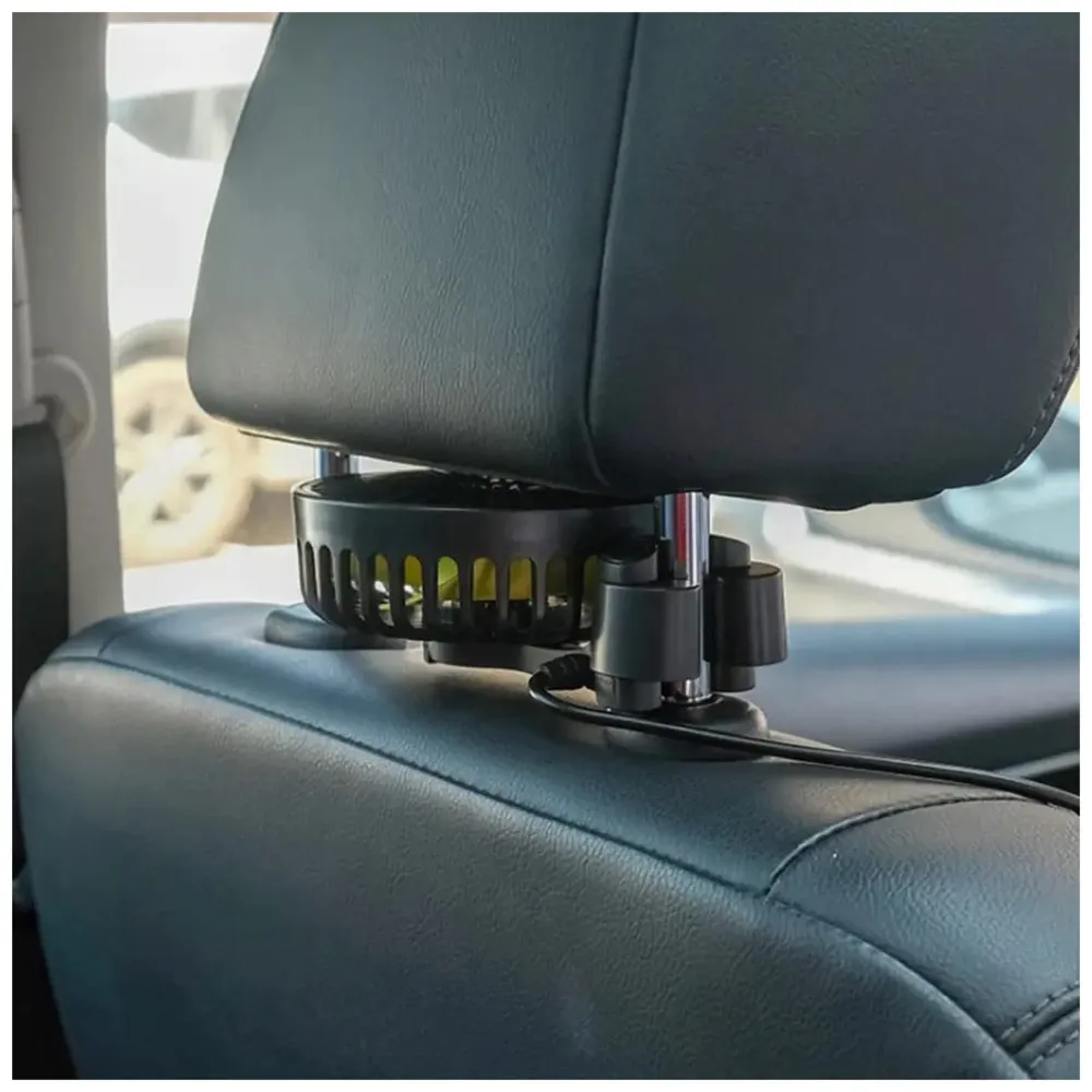 USB Fan for Car Back Seat, Plug and Play USB Fan for Baby, Back Seat Passengers, Headrest Mounted 5V USB Mini Fan with 3 Speeds, Rotatable USB Fan with USB Cable
