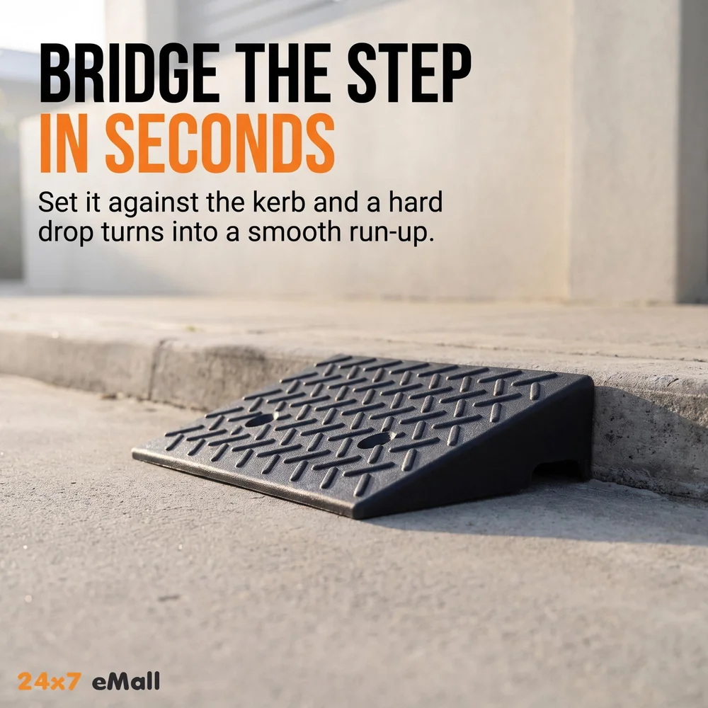 Heavy Duty Curb Ramp Anti Slip for Cars Bikes 50 x 32 x 13 cm