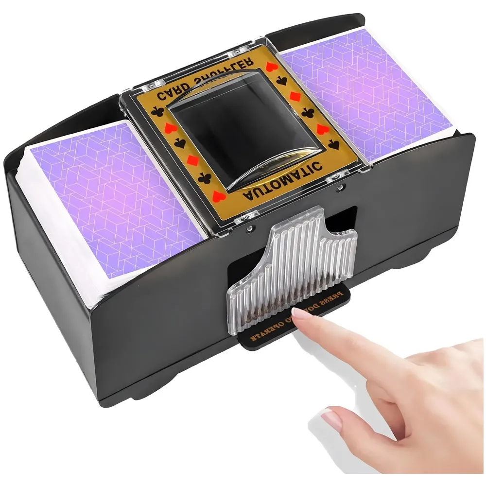 Automatic Card Shuffler, Card Shuffling Machine, Electric Casino Card Shuffler for Uno, Blackjack, Texas Hold'em Poker, Home Card Games