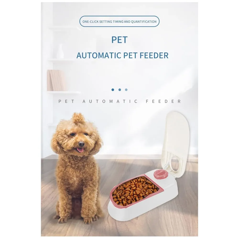 Automatic Pet Feeder for Cats and Dogs, 2 in 1 Upgraded Timed Dry Pet Food Feeder with Display, 48 Hours Retain Freshness for Semi Wet Food, Healthier Meal for All Home Pets.