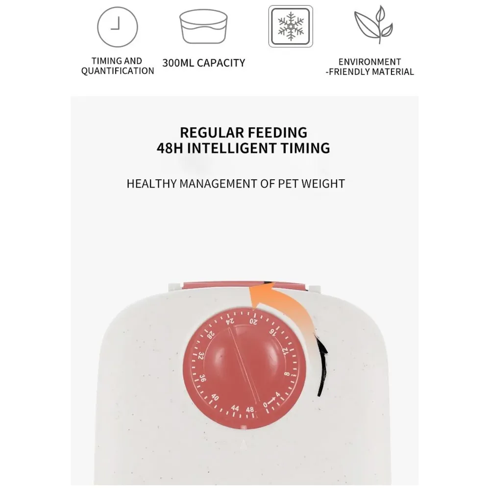 Automatic Pet Feeder for Cats and Dogs, 2 in 1 Upgraded Timed Dry Pet Food Feeder with Display, 48 Hours Retain Freshness for Semi Wet Food, Healthier Meal for All Home Pets.