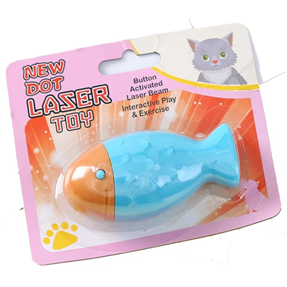 Fish Shape Cat Laser Toy LED Red Dot Pointer Pen Kittens and Cats