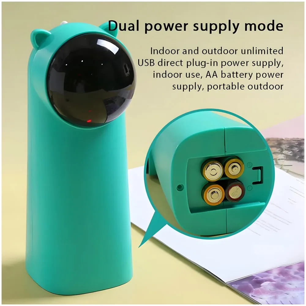 Automatic Pet Laser Toy, Interactive Laser Cat Toys Rotating Catch Training, Placing High, 5 Random Pattern, Automatic On Off and Silent, 3 Speed Modes for Cats and Dogs.