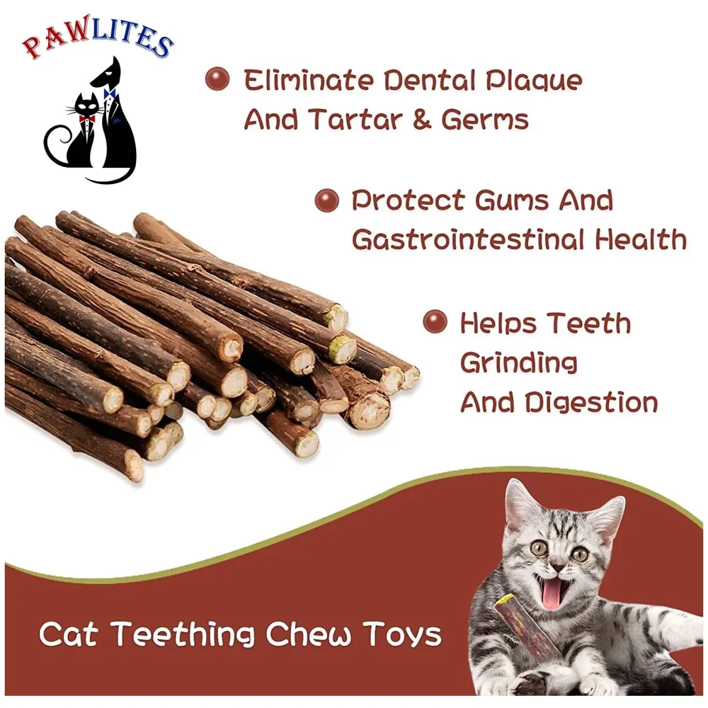 Catnip Sticks 15 Pcs Kitten Cat Toys Silvervine Teething Toys Molar Suitable for Cats of All Ages Chew Toy with Box.
