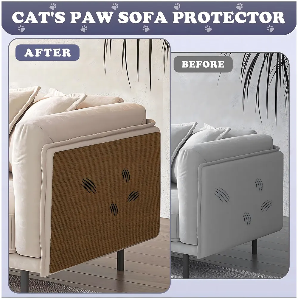 Cat Scratcher Sofa Protector Self Adhesive Mat 40x100 cm Brown
