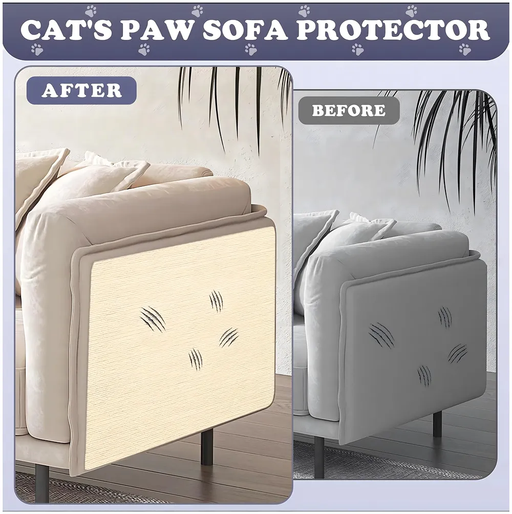 Cat Scratcher Sofa Protector Self Adhesive Mat 40x100 cm Khaki