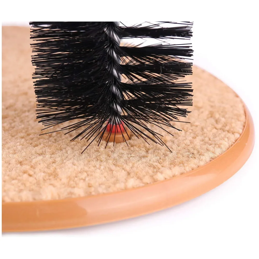 Cat Arch Self Groomer Massager Groom Toy Dog Brushes Pet Puppy Cat Scratcher Toys Fur Grooming Cat Toy Brush Controls Shedding with Scratch Pad and Catnip Interactive Kitten Toys 12 Inches